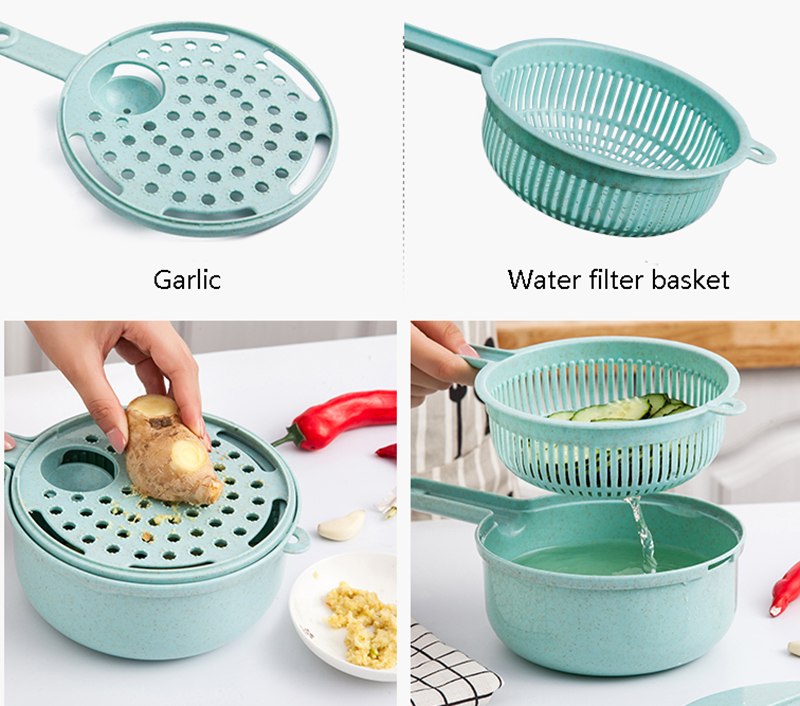 8-in-1 Multipurpose Vegetable Slicer & Grater Set