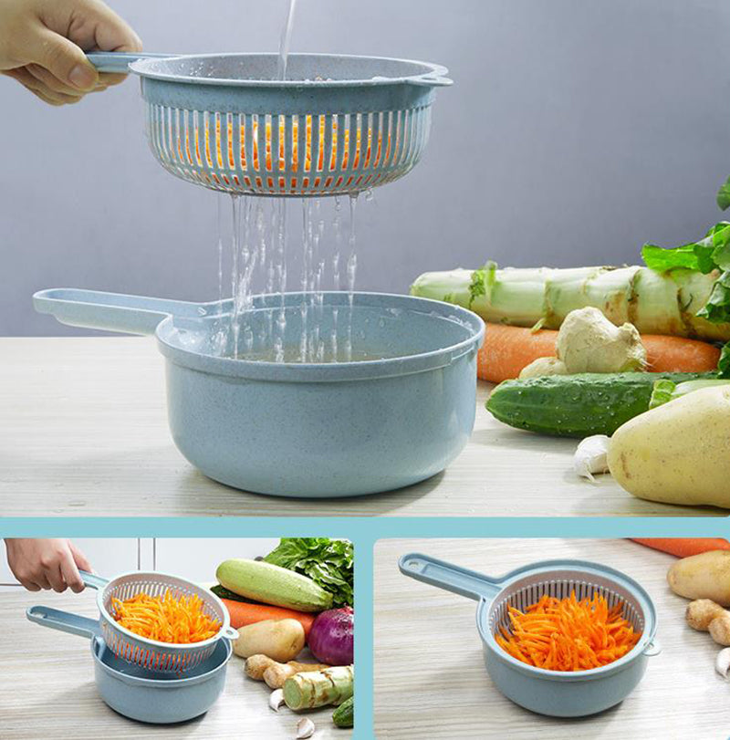 8-in-1 Multipurpose Vegetable Slicer & Grater Set
