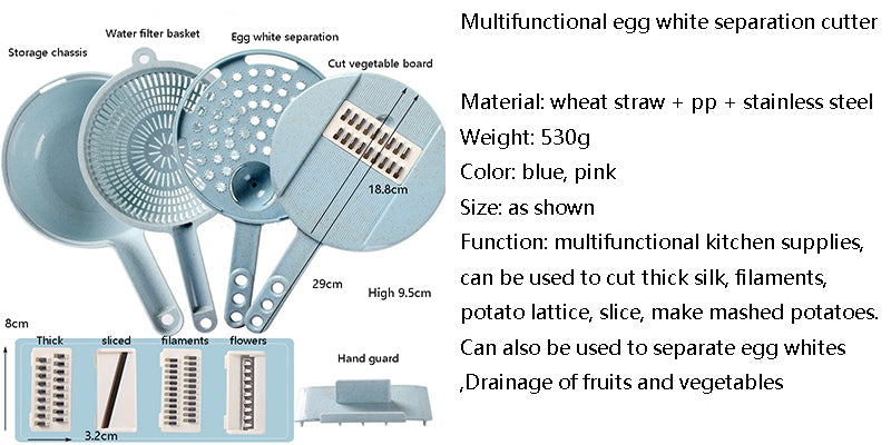 8-in-1 Multipurpose Vegetable Slicer & Grater Set